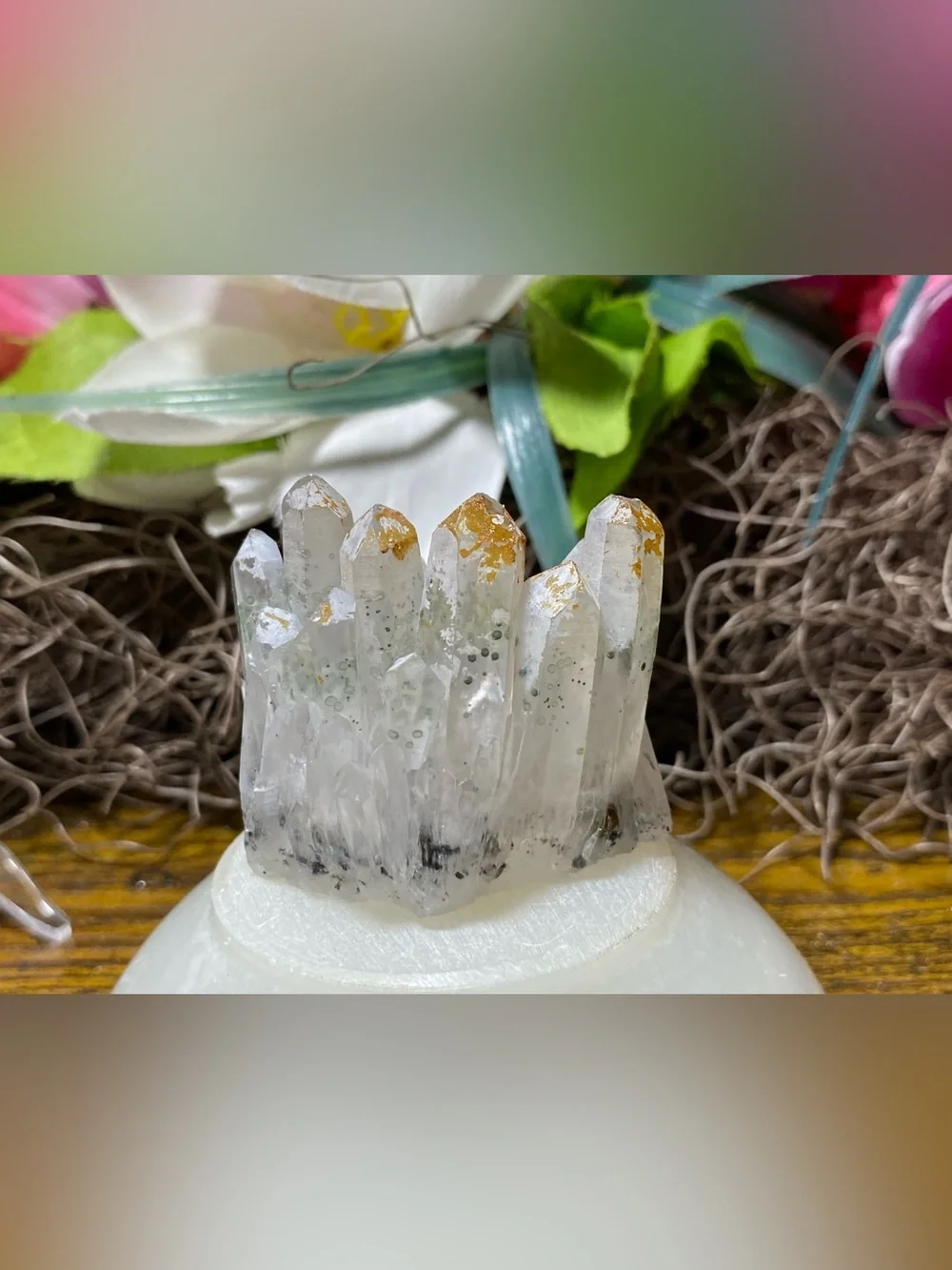 Speckled Crystal Quartz Points